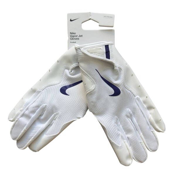 Nike Other - Nike Vapor Jet 8.0 NFL Football Receiver Gloves White Purple HF0315-167 XXL 2XL